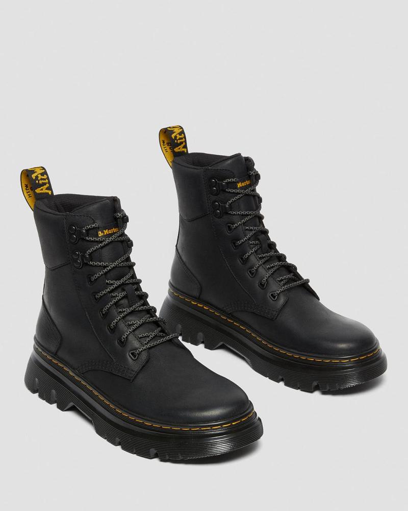 Black Men's Dr Martens Tarik Wyoming Leather Utility Ankle Boots | CA 452EBC